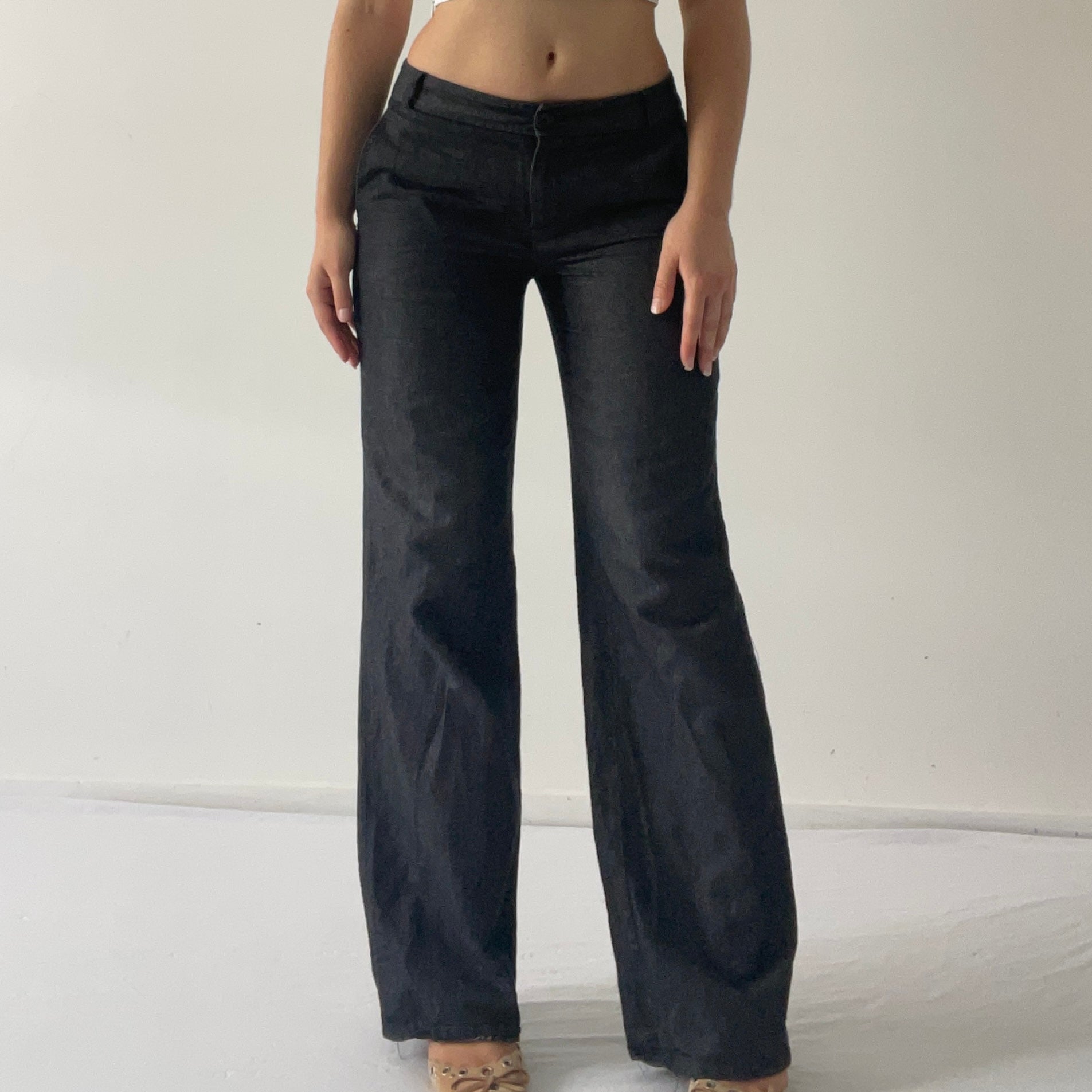 Low Rise Wide Leg Pants | 6-8