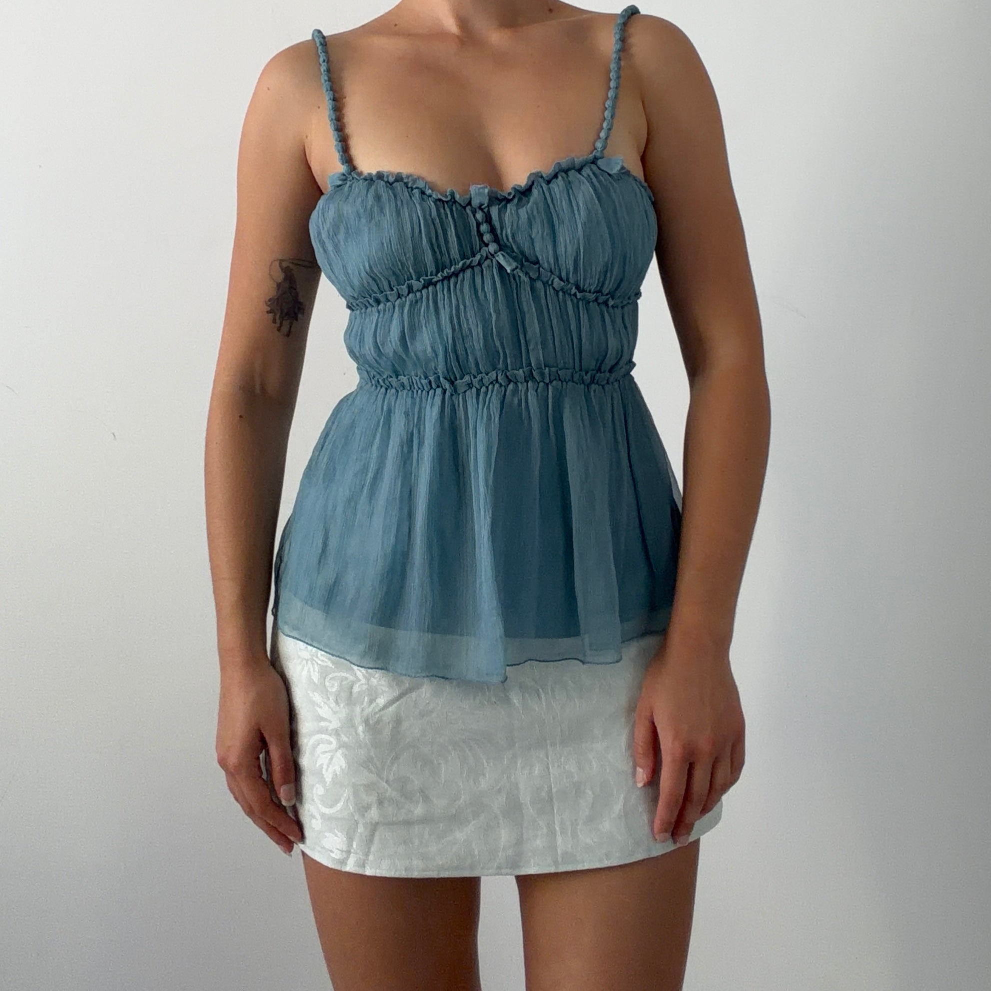 Max Studio Silk Babydoll Top | 6-8
