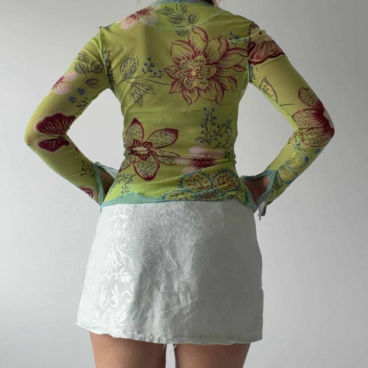 One Step Mesh Wrap Top | S