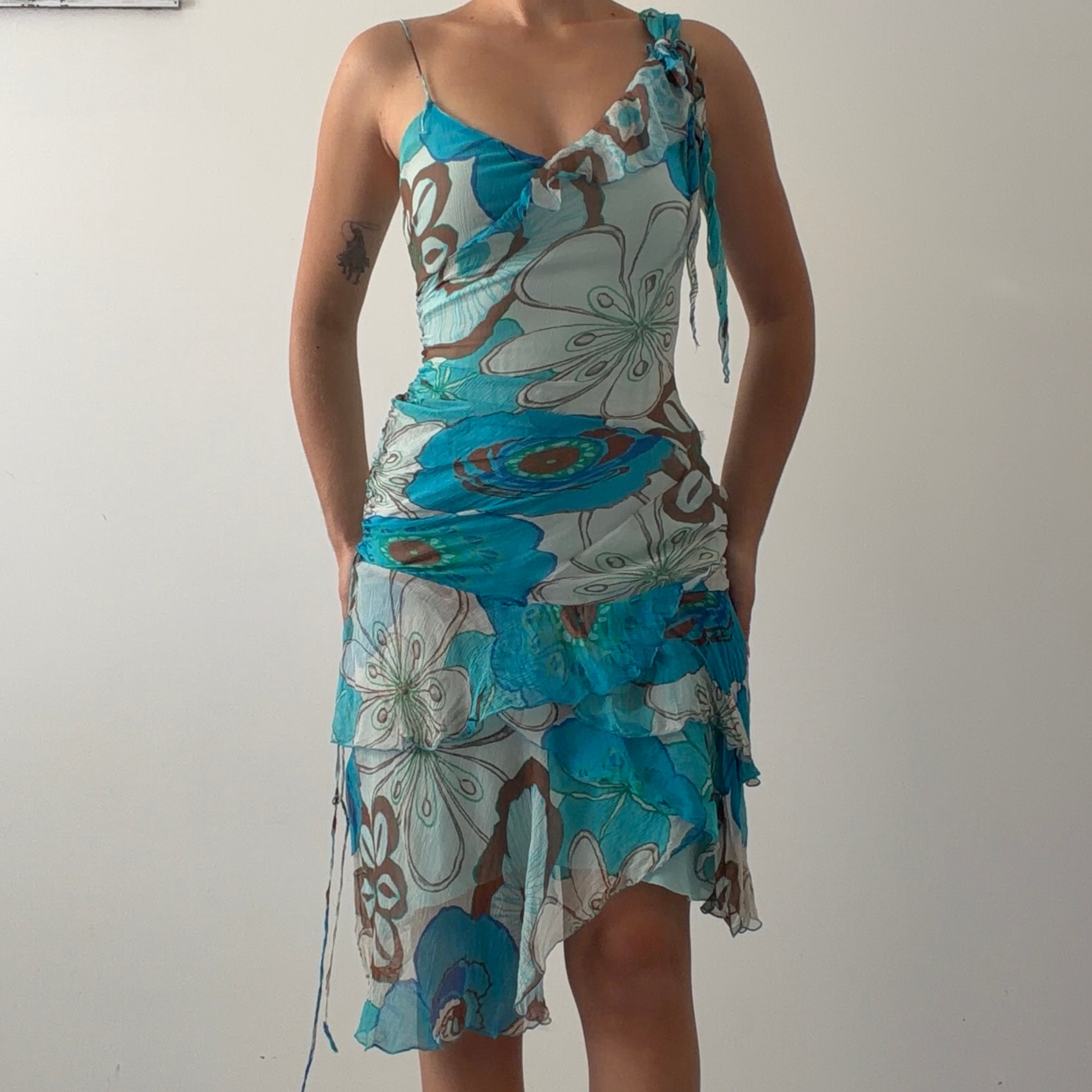 00s Zara Silk Fairy Dress | Made in Spain | XS