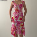 French Asymmetric Floral Dress | 10-12