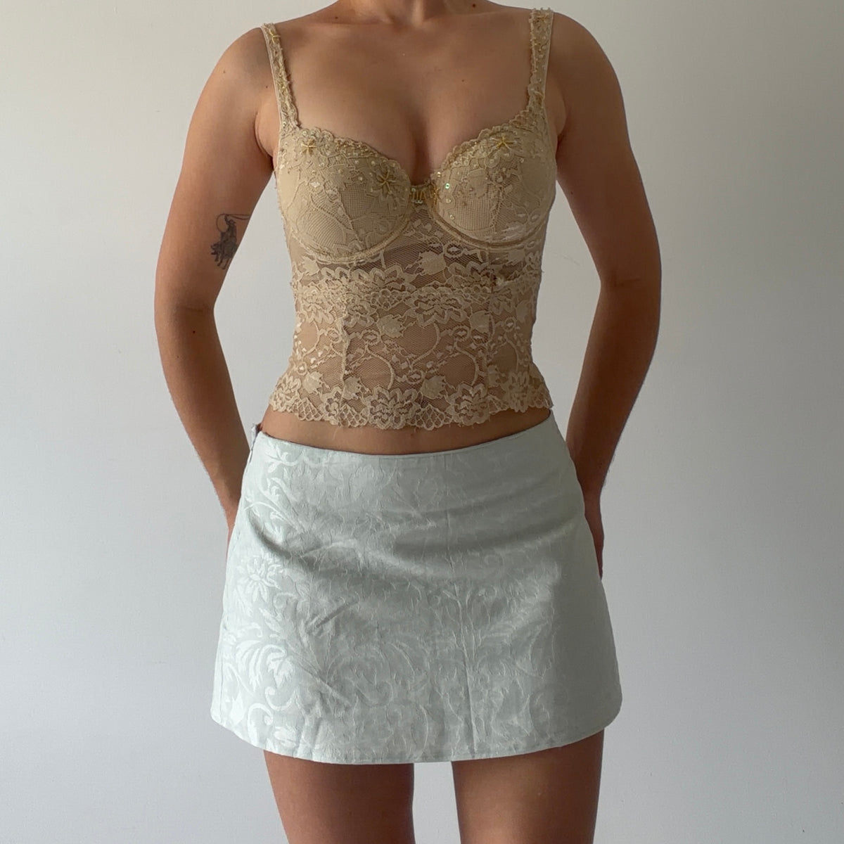 Shades of Blonde Lace Corset | XS