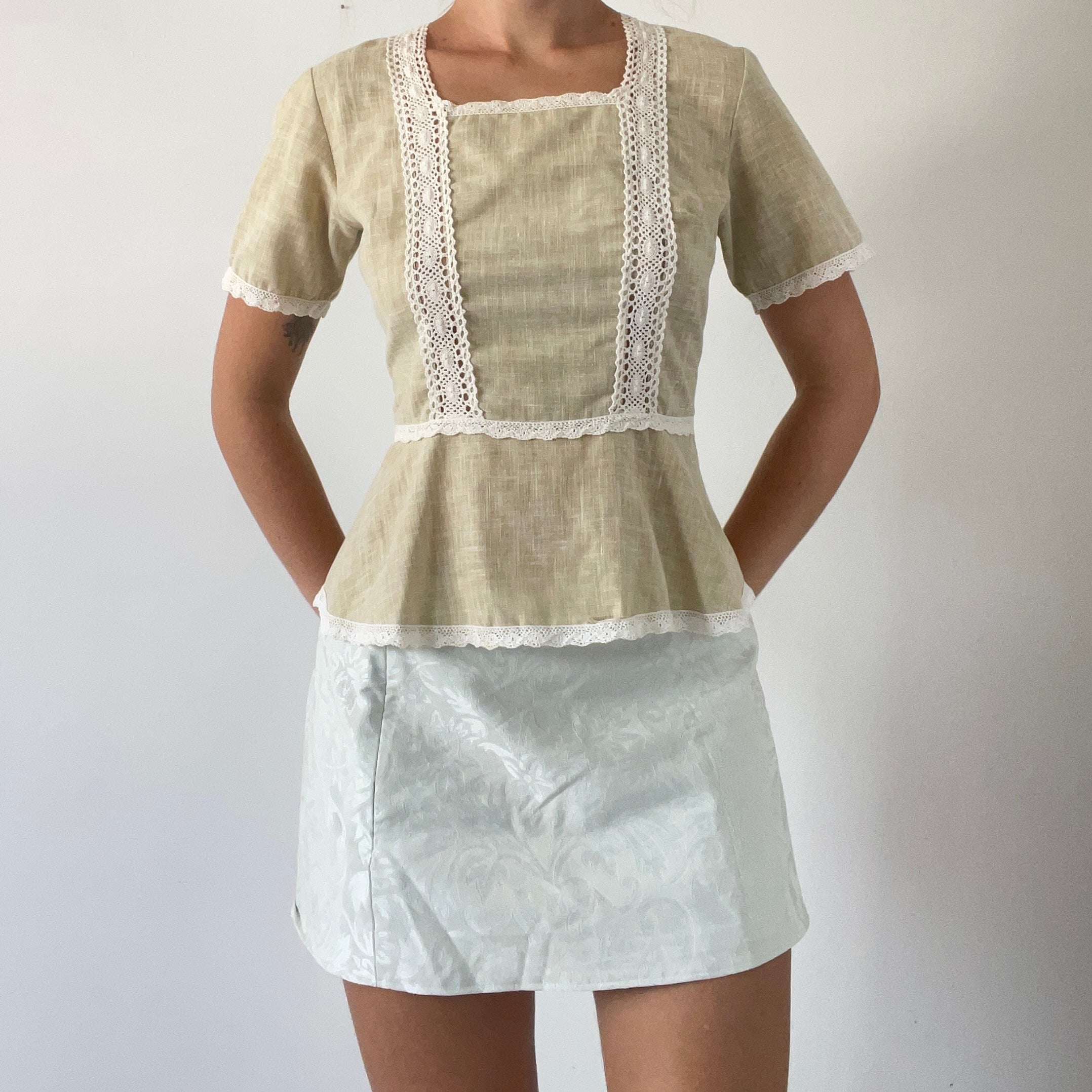 70s Prairie Top | Made in NZ | 8-10