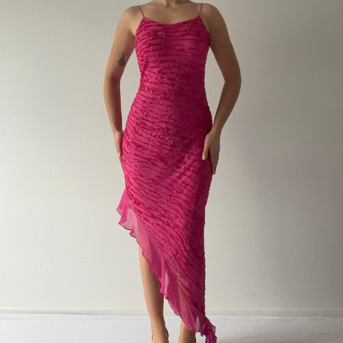 Euromoda Silk Beaded Dress | XS