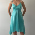 City Triangles Aqua Asymmetric Midi Dress | XS