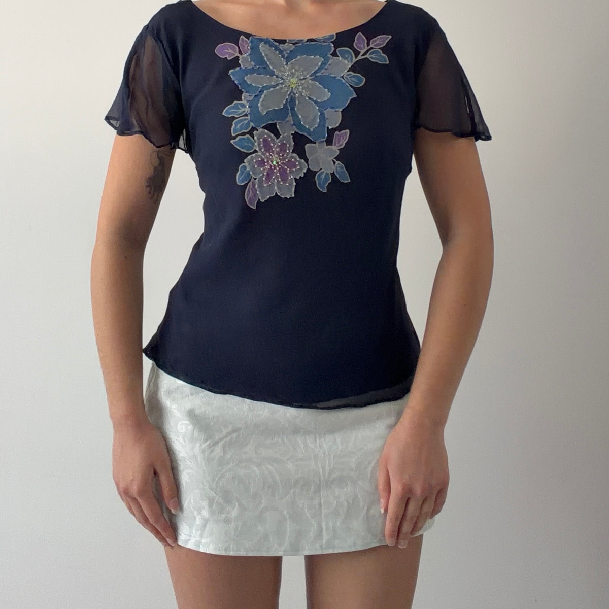 Robbie Bee Silk Floral Top | L-XL