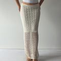 Cache Crochet Beaded Maxi Skirt | S-M