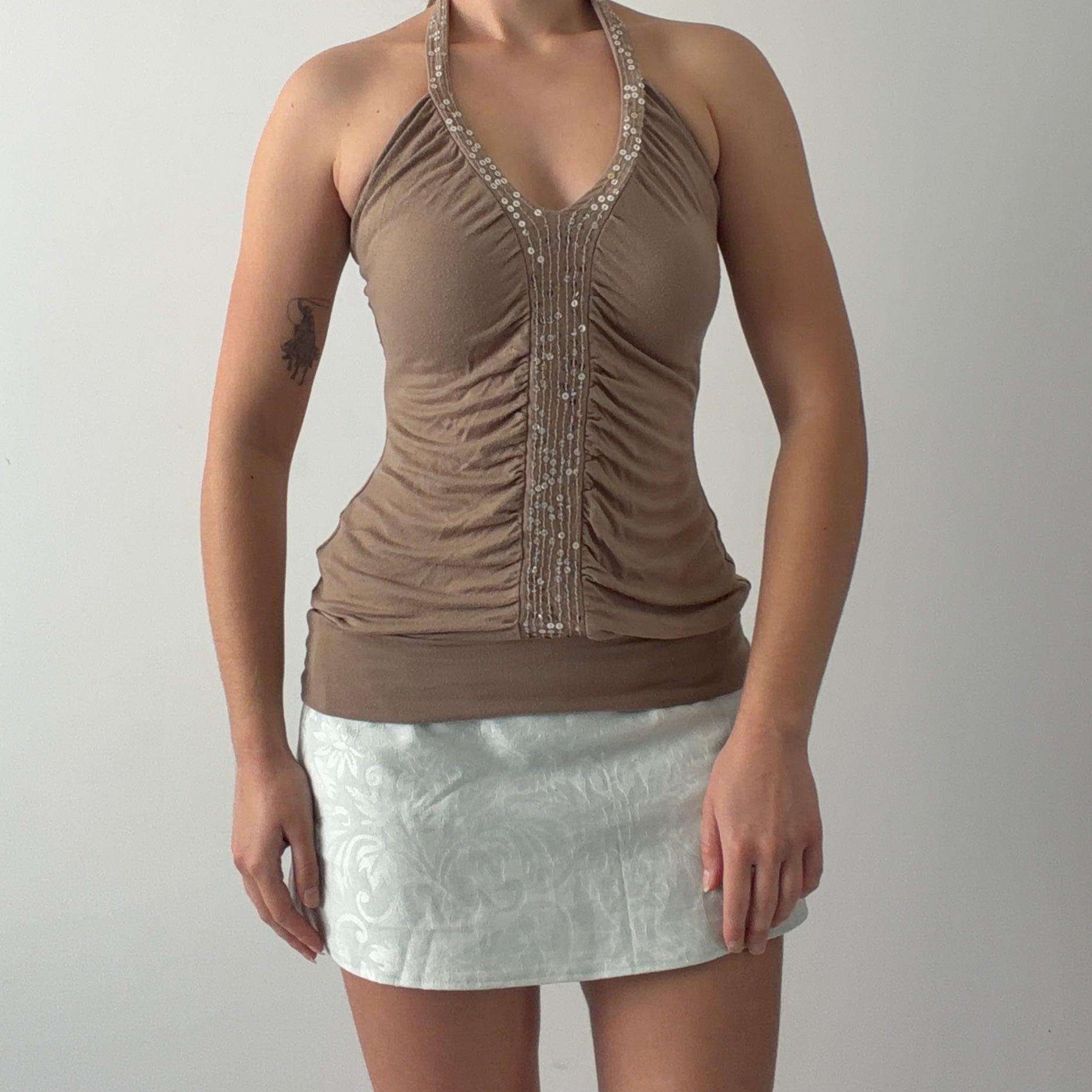 Dynamite Sequin Halter Top | S