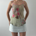 Deane White Silk Beaded Cami | L