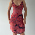 Patchwork Silk Slip Dress | Made in USA | M