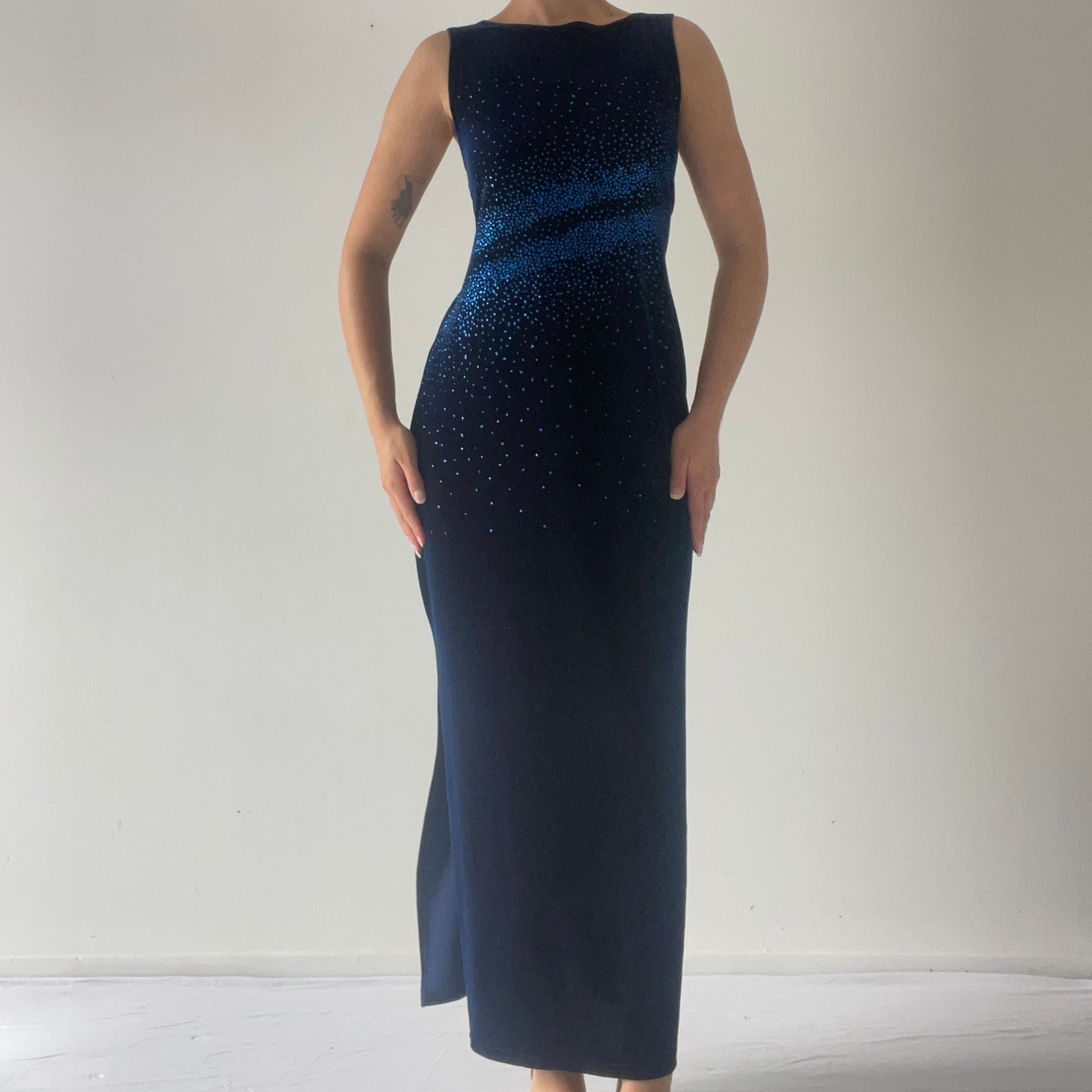 Velvet Sequin Maxi Dress | 14-16