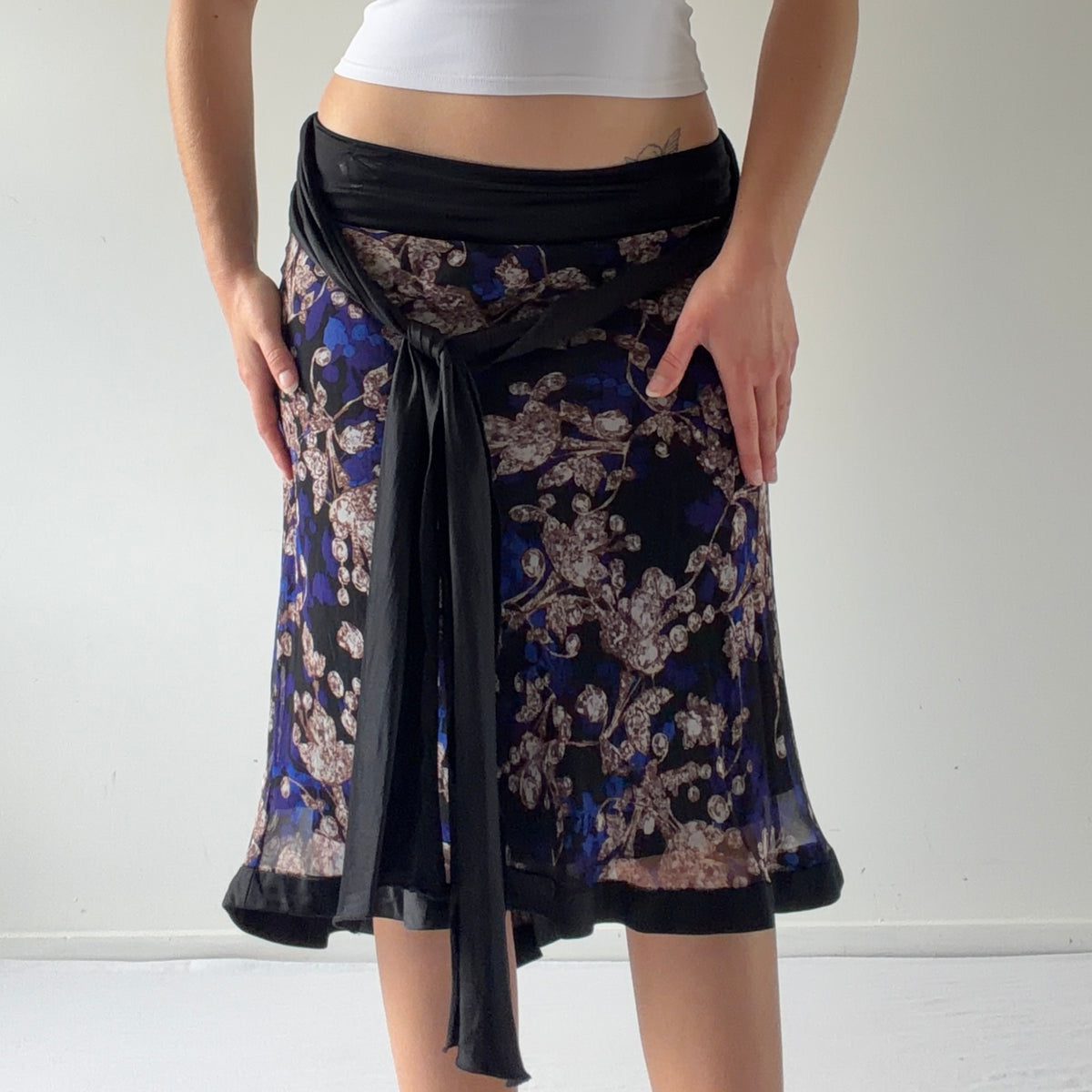 Diane Von Furstenberg Silk Midi Skirt | 6-8