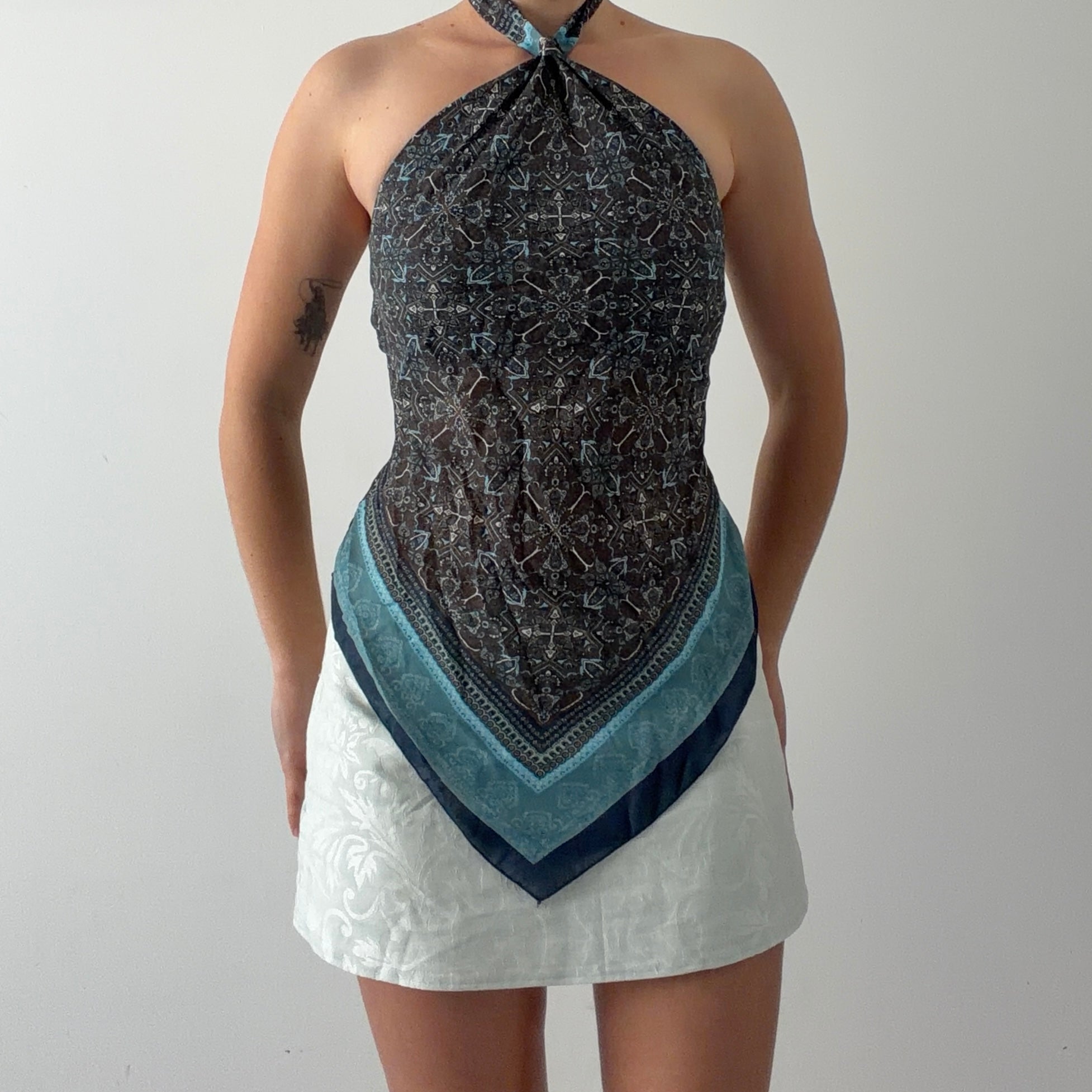 I.N Handkerchief Halter Top | 8-10