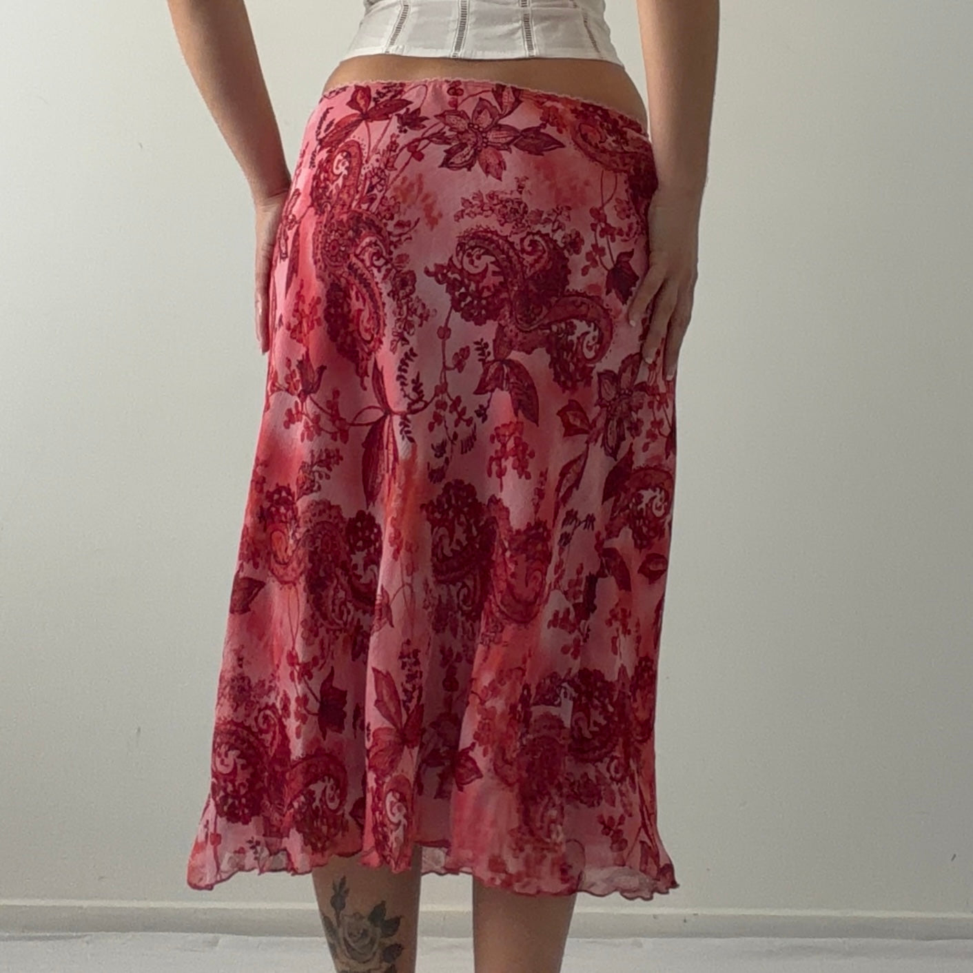 b.i.ya.y.c.d.a Floral Midi Skirt | S