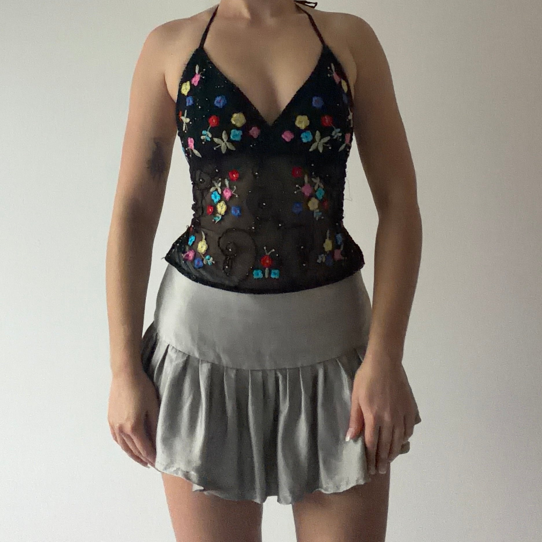 Vanessa Tong Beaded Backless Top | 6-8