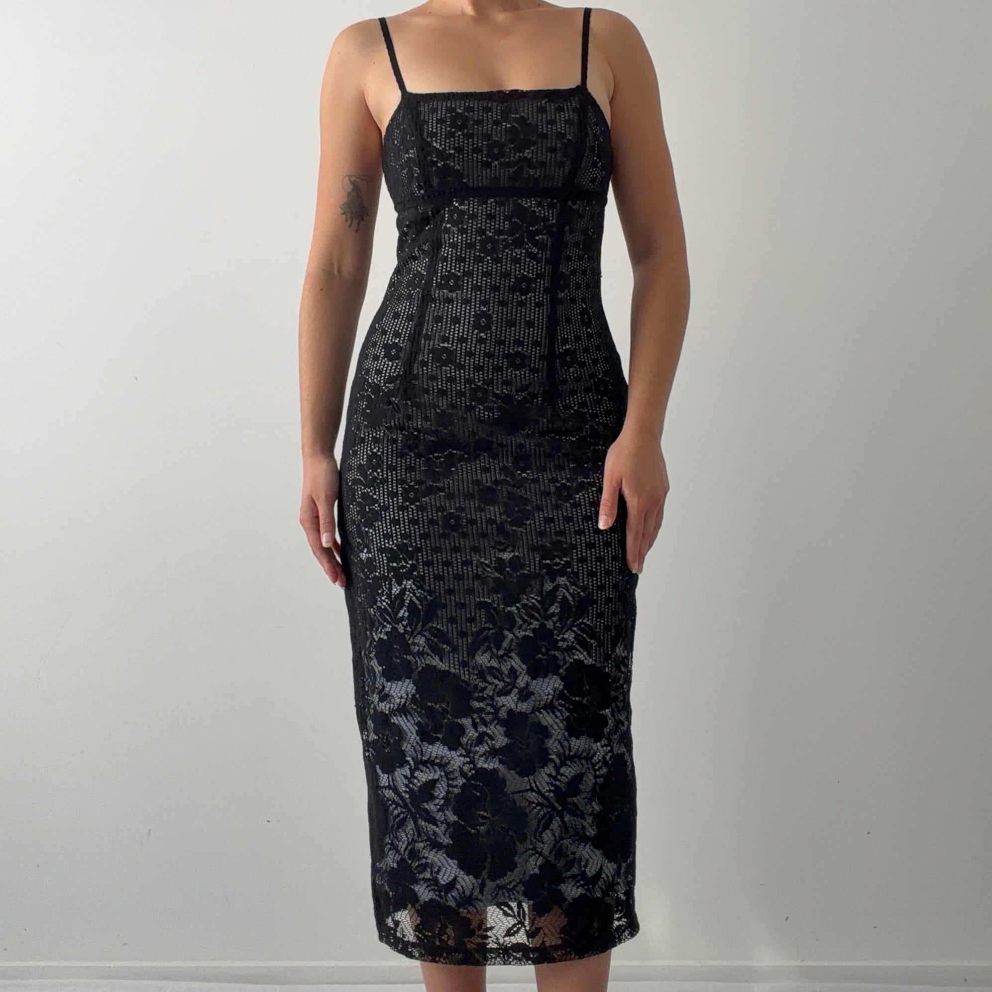 Tightrope Lace Midi Dress | Made in AU | S