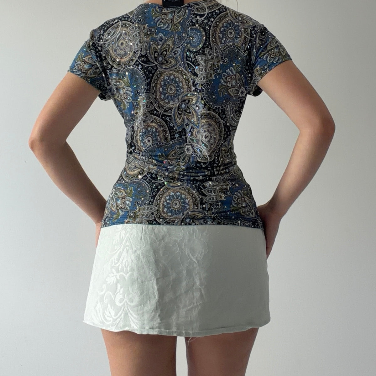 Brittany Black Paisley Wrap Top | L