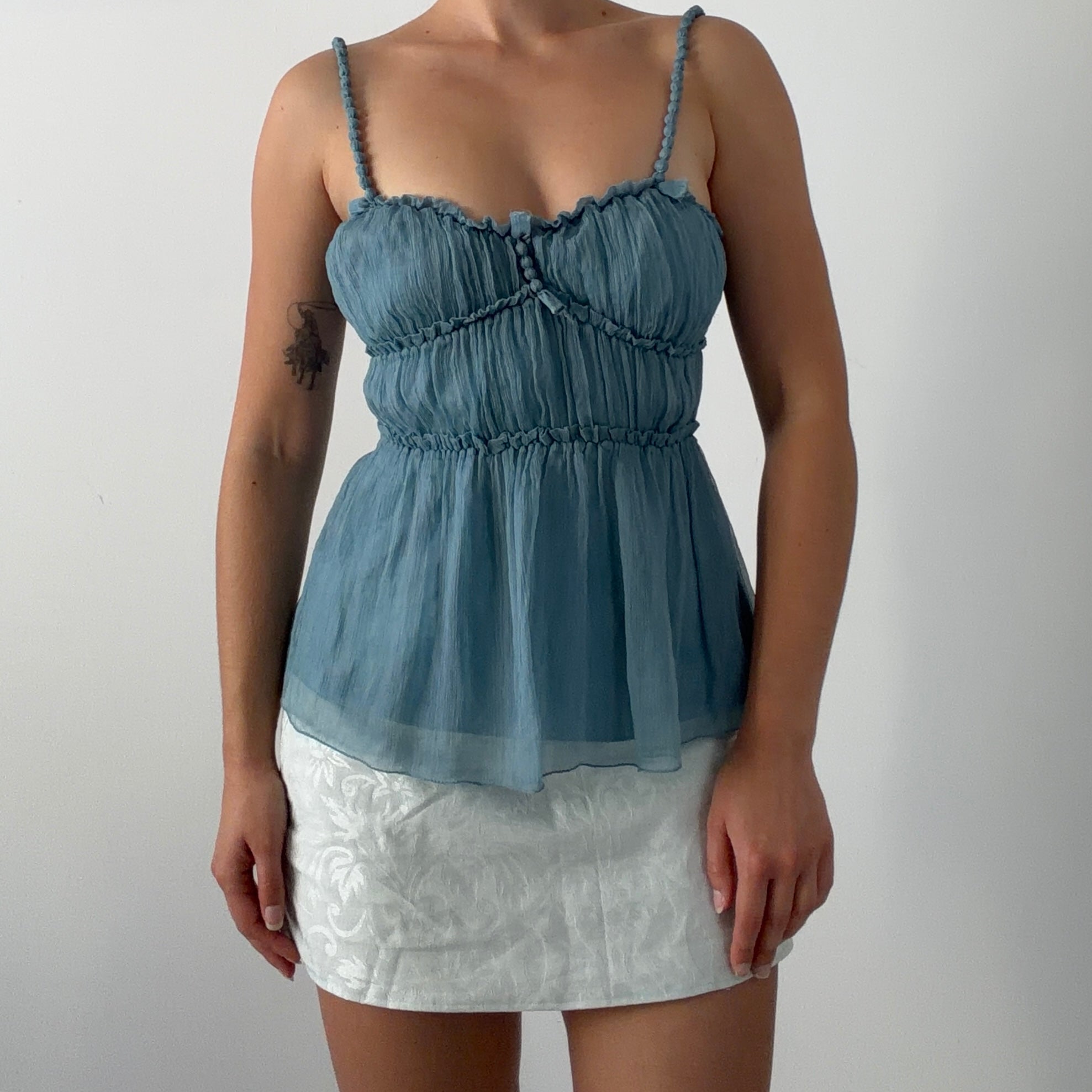 Max Studio Silk Babydoll Top | 6-8