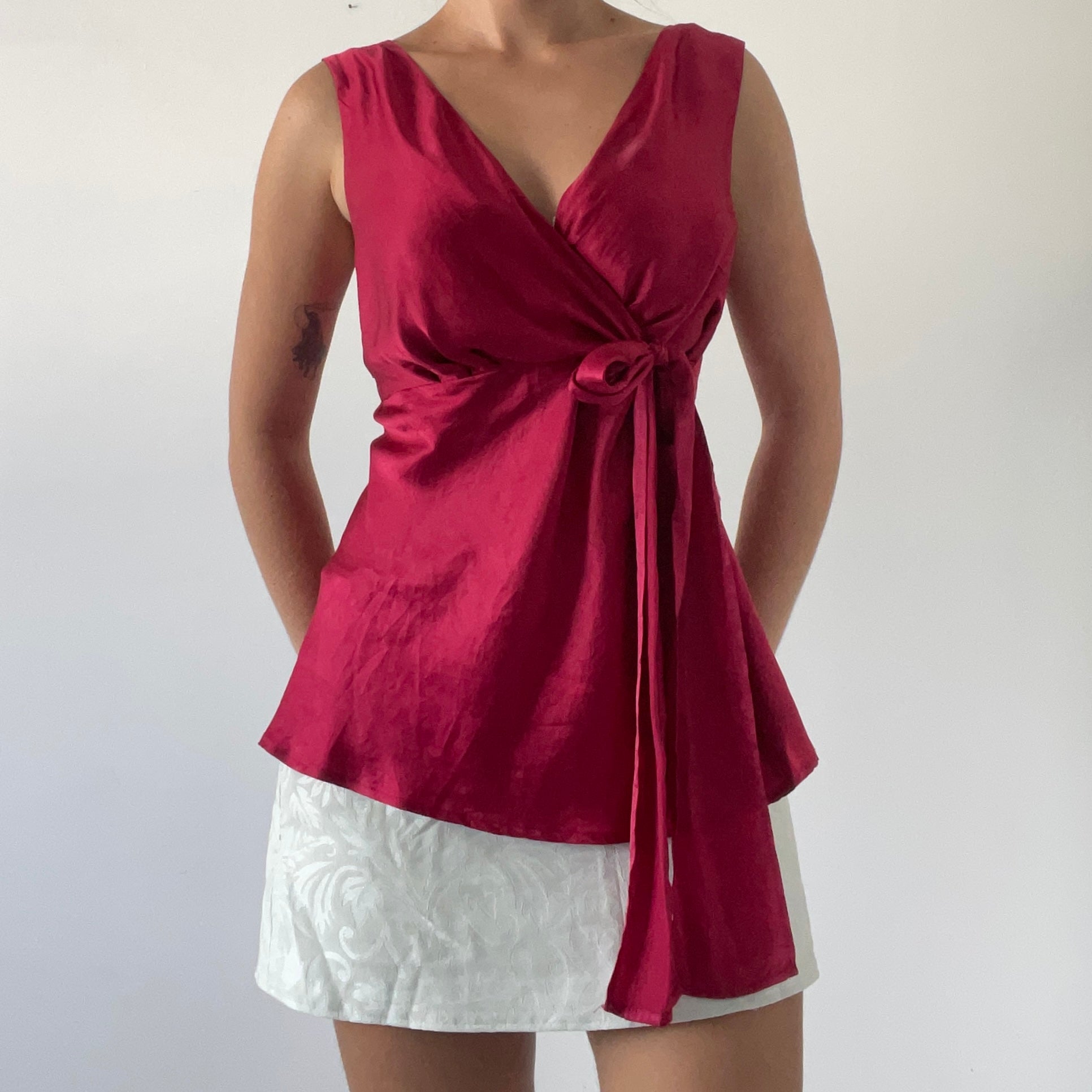 Silk Babydoll Tie Top | Made in NZ | 14-16