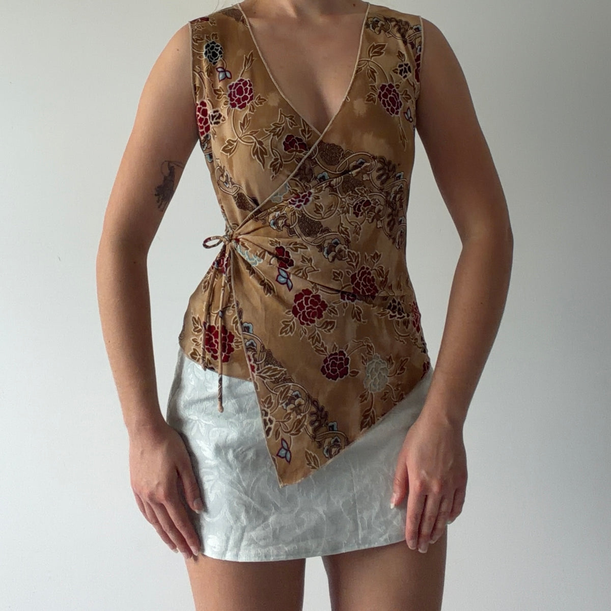 Wild Cat Asymmetric Wrap Top | S-M