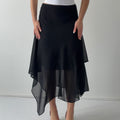 Dressbarn Asymmetric Midi Skirt | Made in USA | 6-8