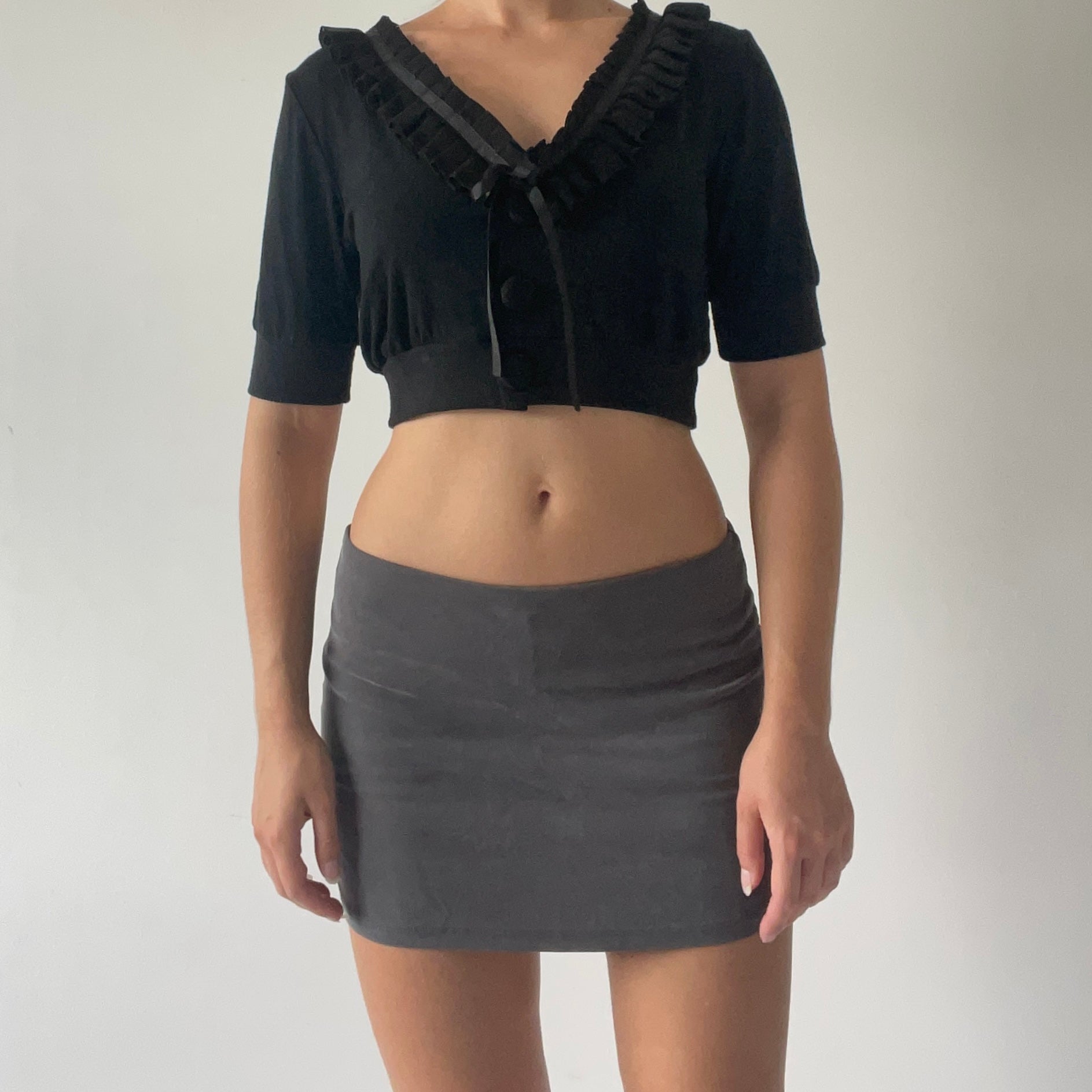 Spiral Cropped Cardigan Top | 8-10