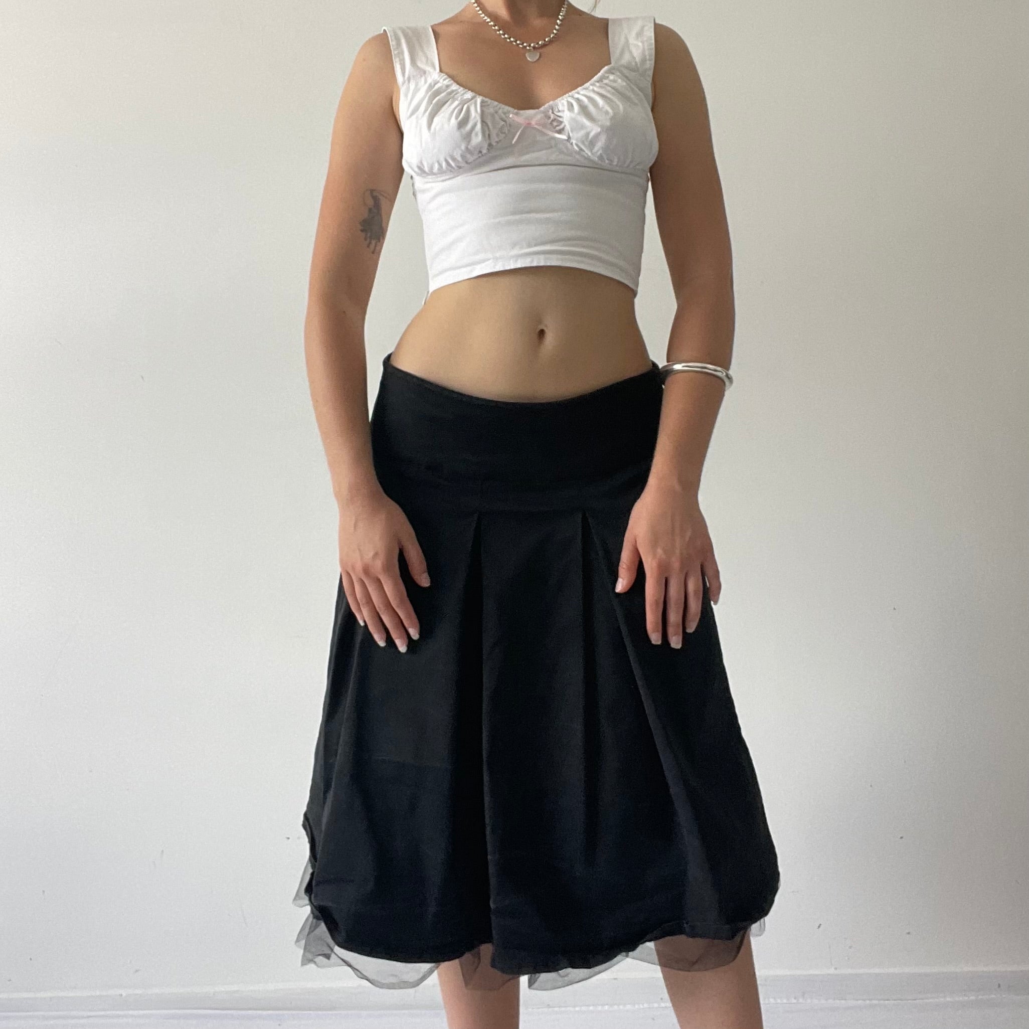 00s Glassons Pleated Midi Skirt | 8-10