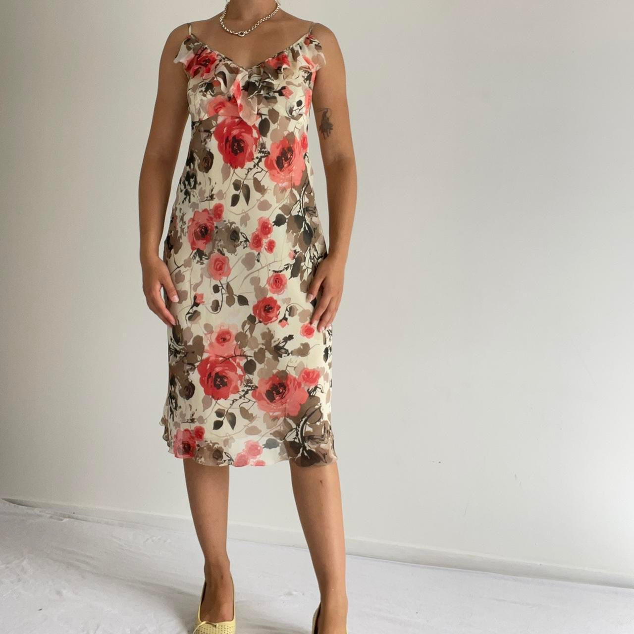 Mosaic Floral Midi Dress | S