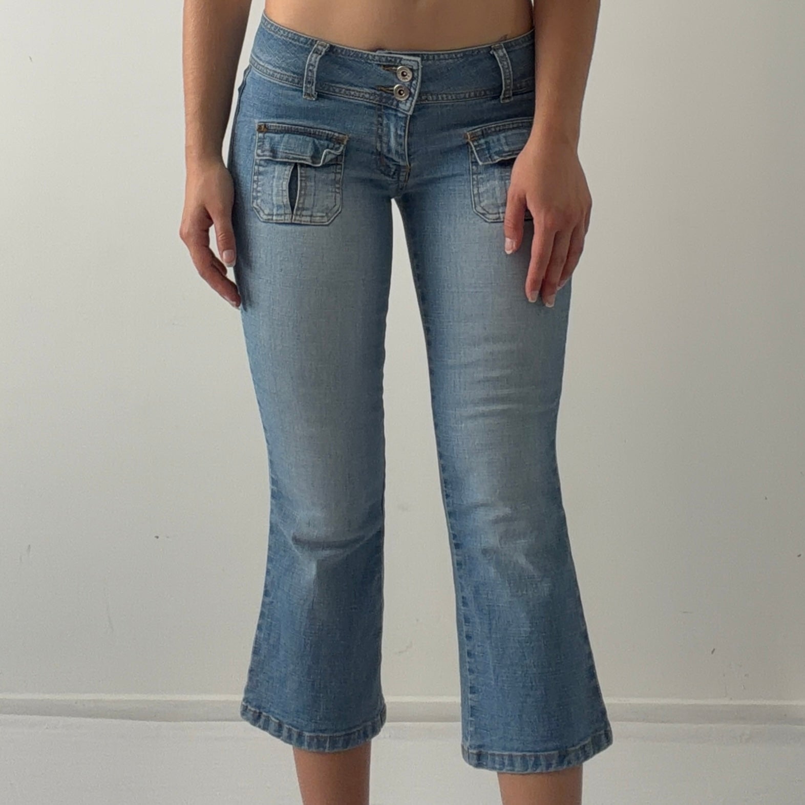 Bongo Low Rise Denim Capri | XS