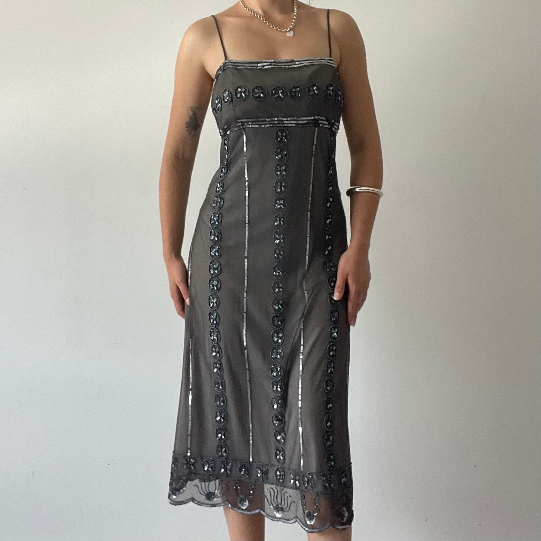 Beaded Midi Dress | 10-12