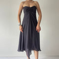 Nadia Couture Strapless Corset Midi Dress | M