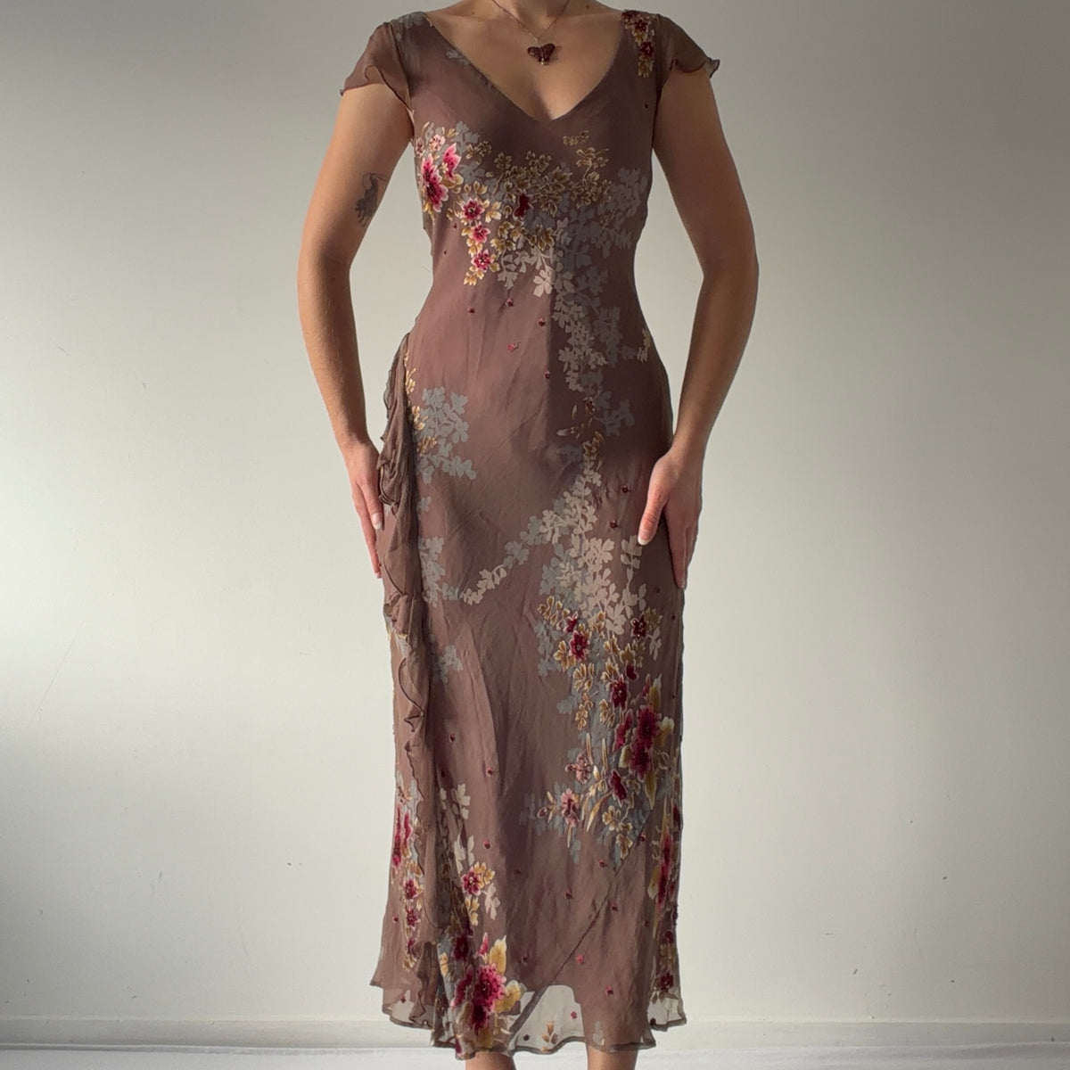 Monsoon Silk Floral Dress | M-L