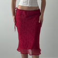 Iz Byer Floral Midi Skirt | 6-8