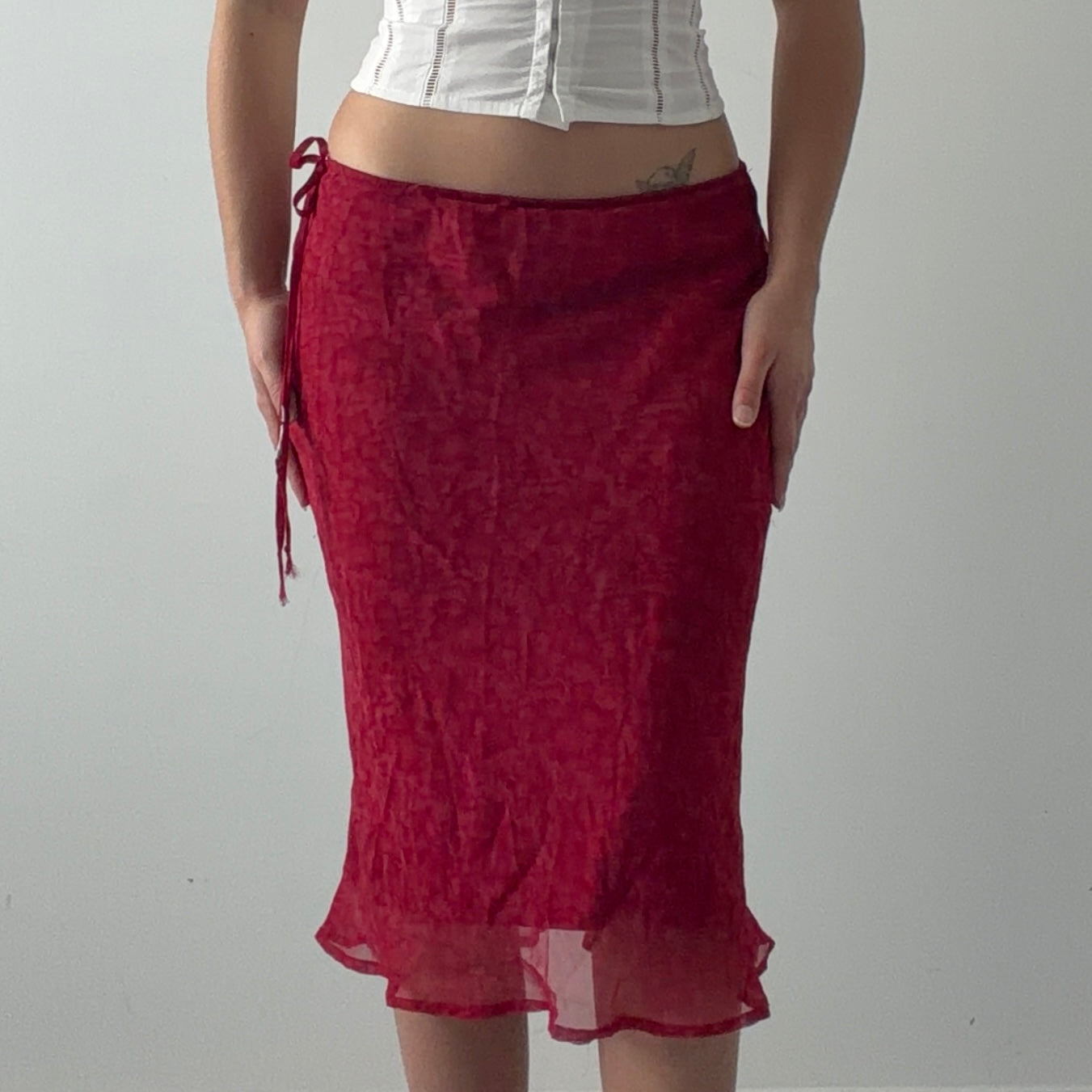 Iz Byer Floral Midi Skirt | 6-8