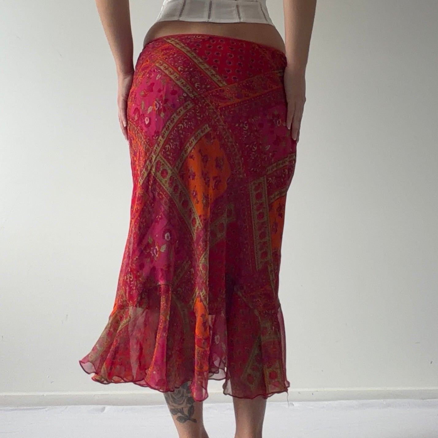 Ombre Midi Skirt | M