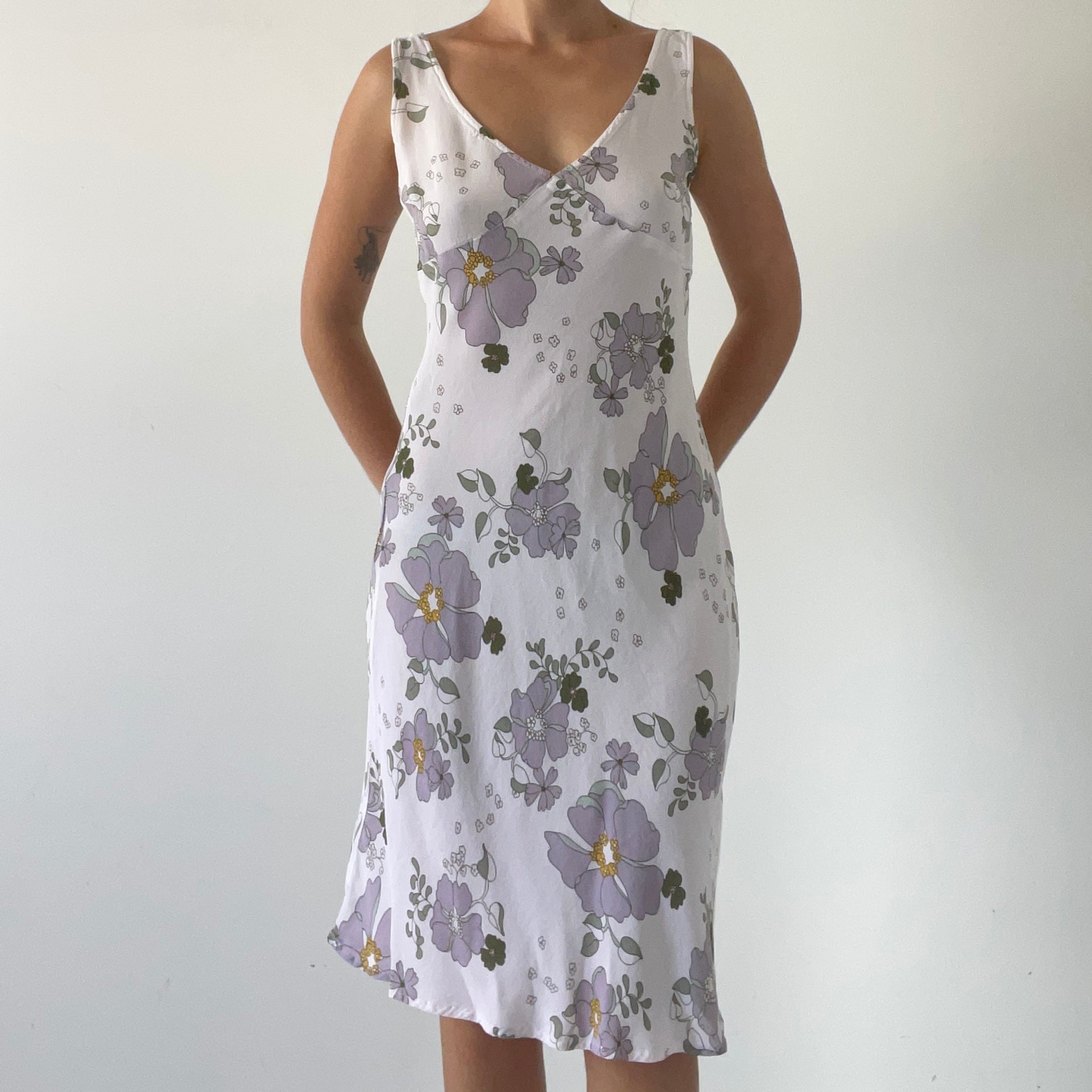 Floral Bias Midi Dress | 8-12