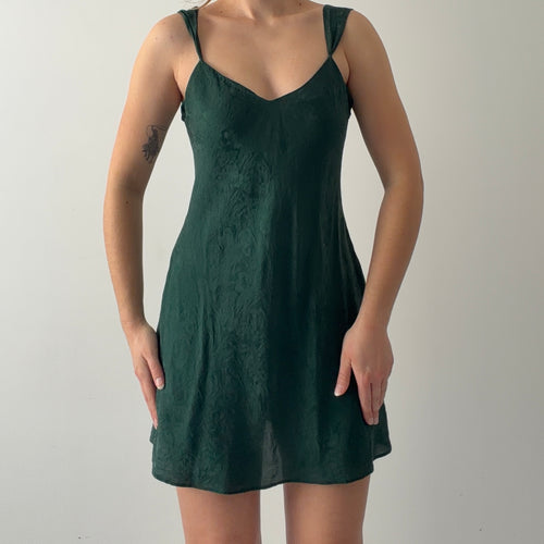 August Silk Mini Slip Dress | S