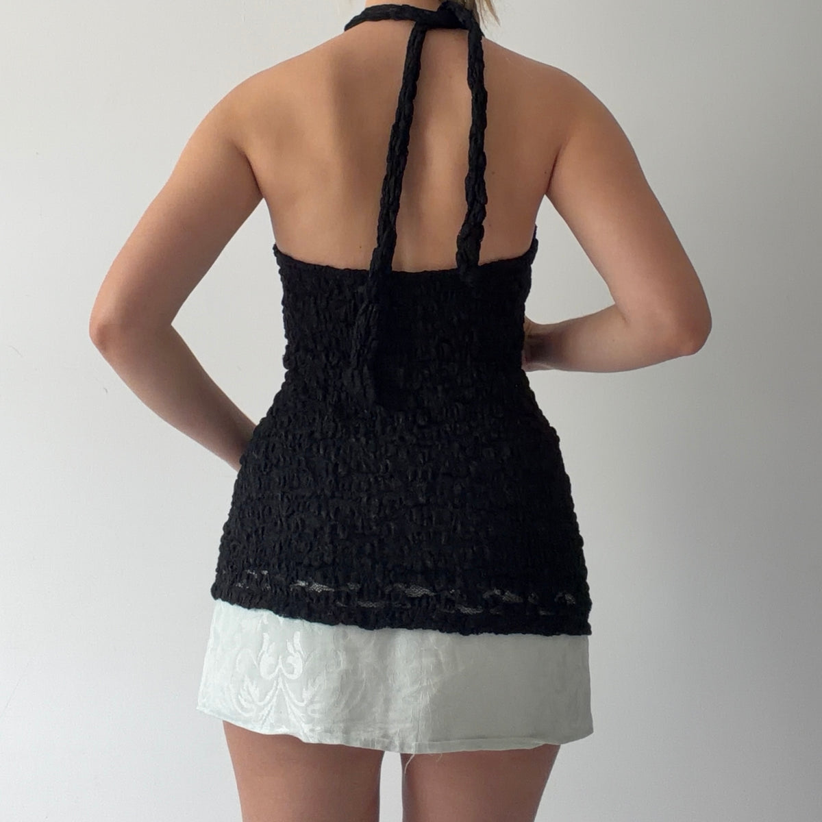 Bisou Bisou Lace Halter Top | M
