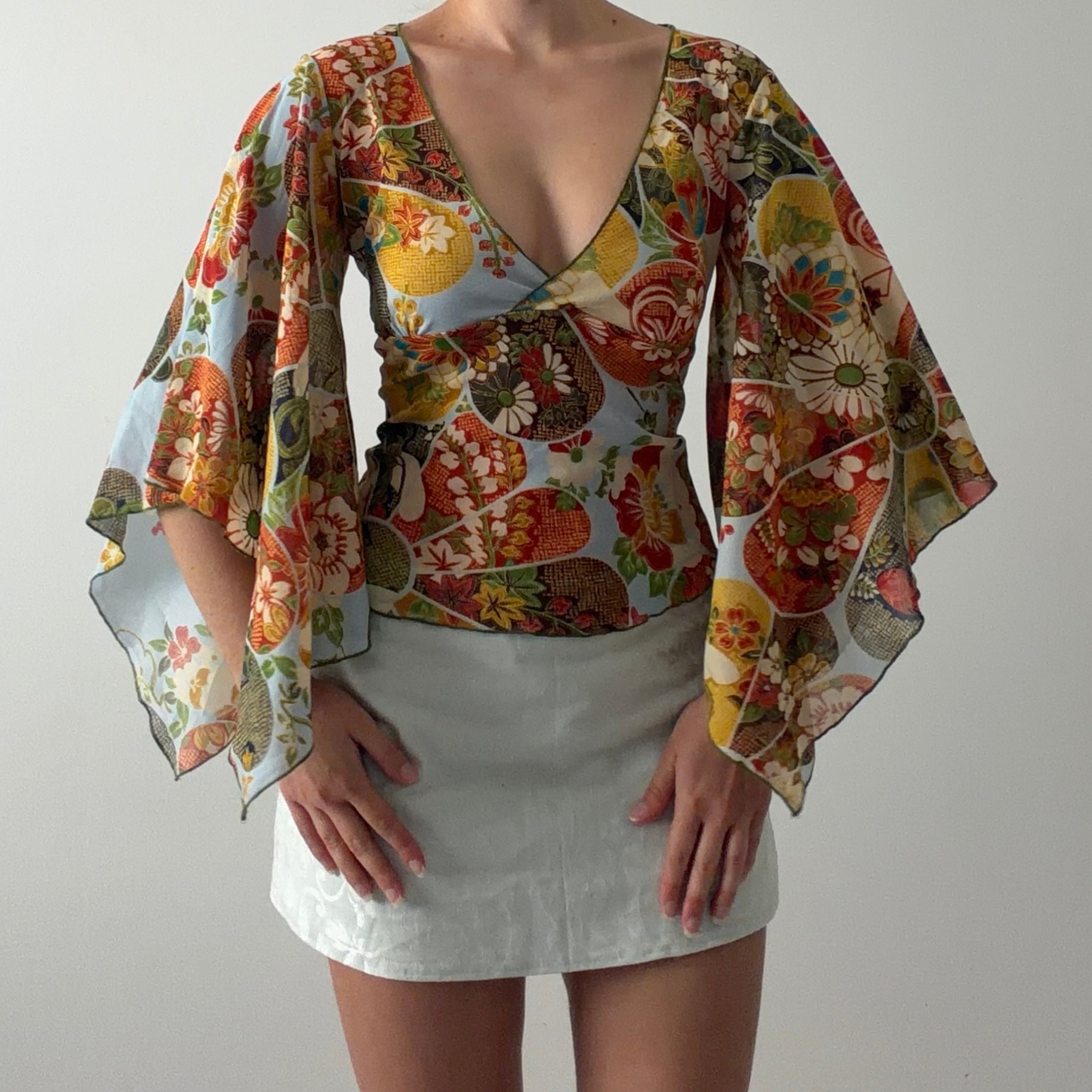 Oboe Flared Bell Sleeve Top | 8-10