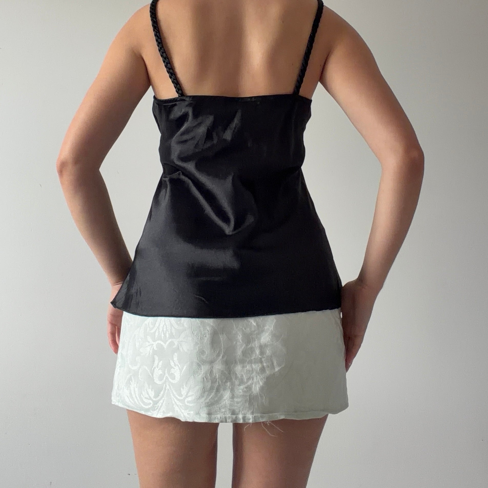 A Byer Satin Babydoll Cami Top | L