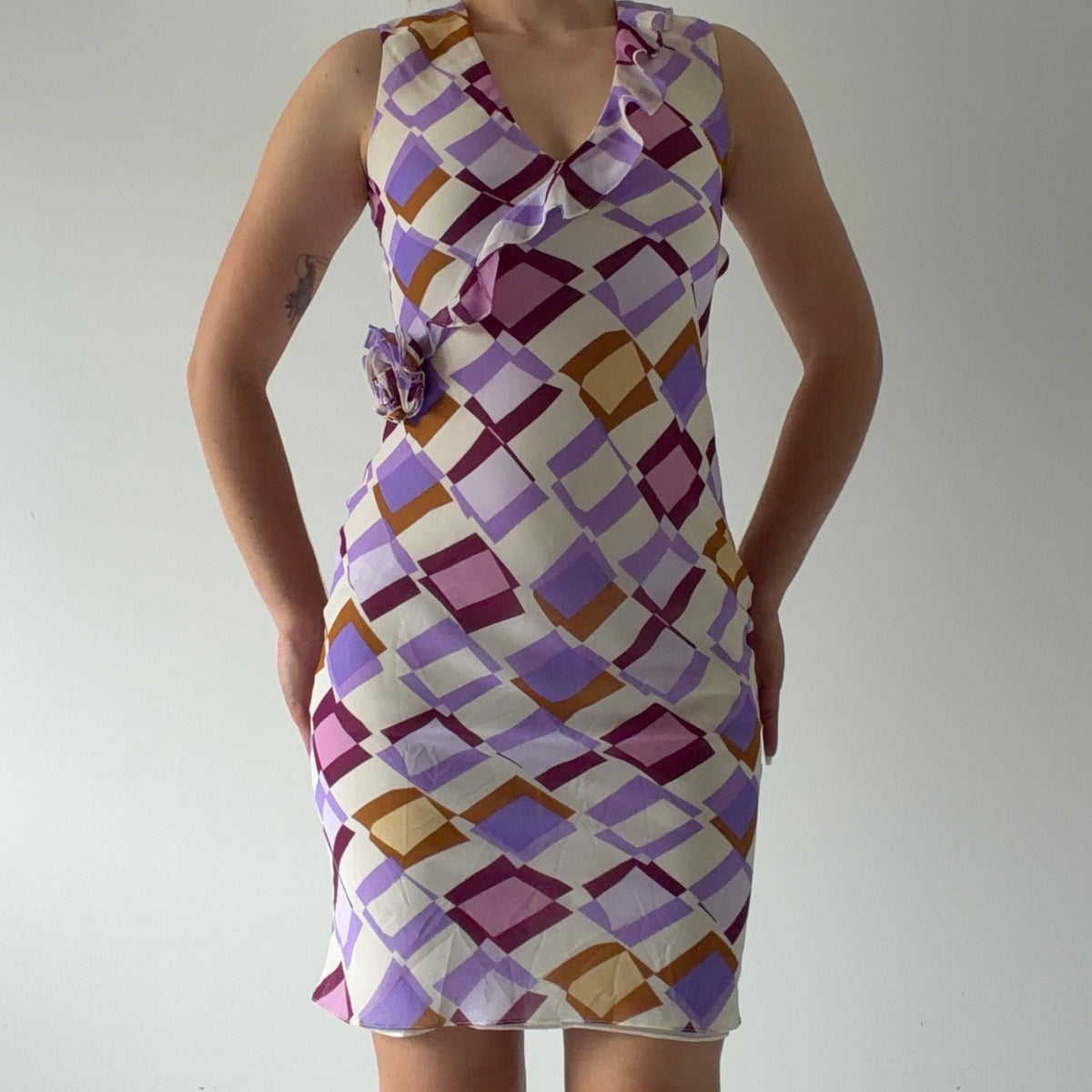 Rosette Mini Dress | XS