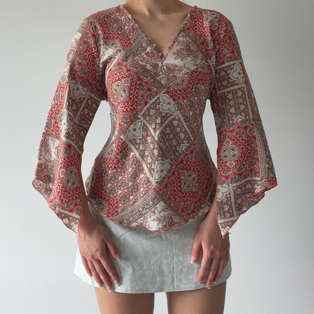Giorgio Fiorlini Bell Sleeve Top | M