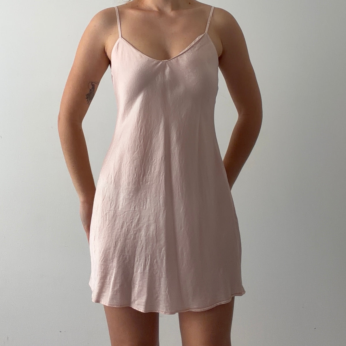 August Silk Mini Slip Dress | 6-8