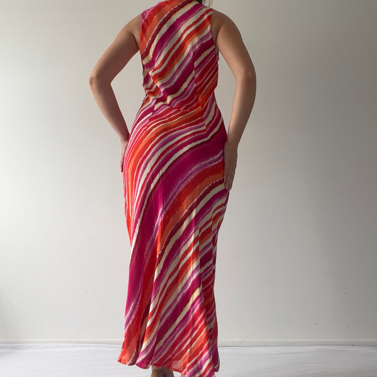 Lapis Stripe Maxi Dress | S
