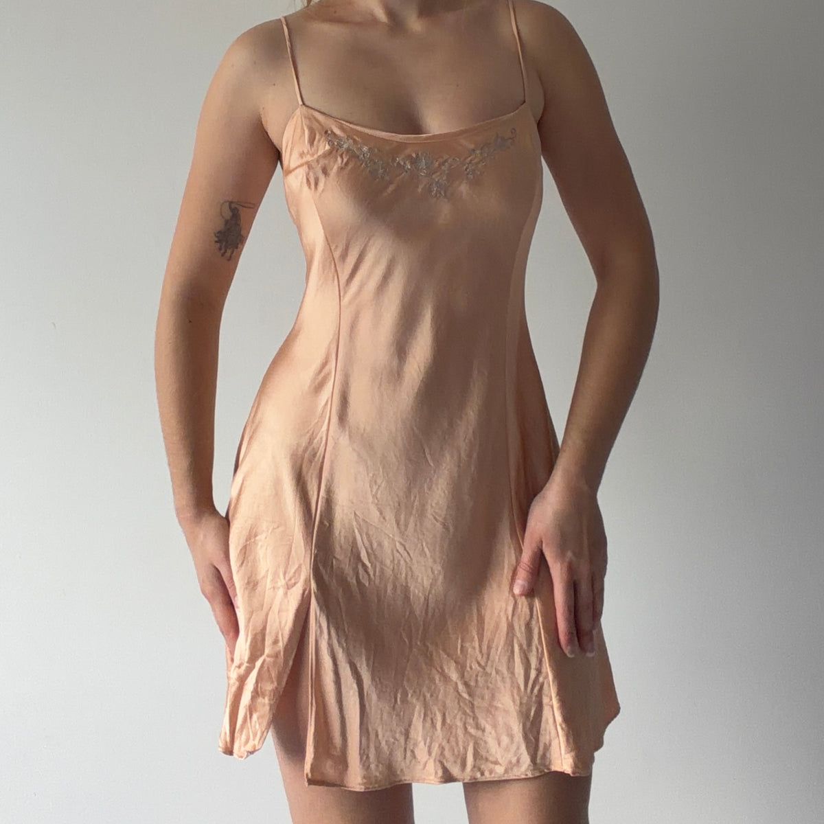 Victoria's Secret Silk Peach Slip | L