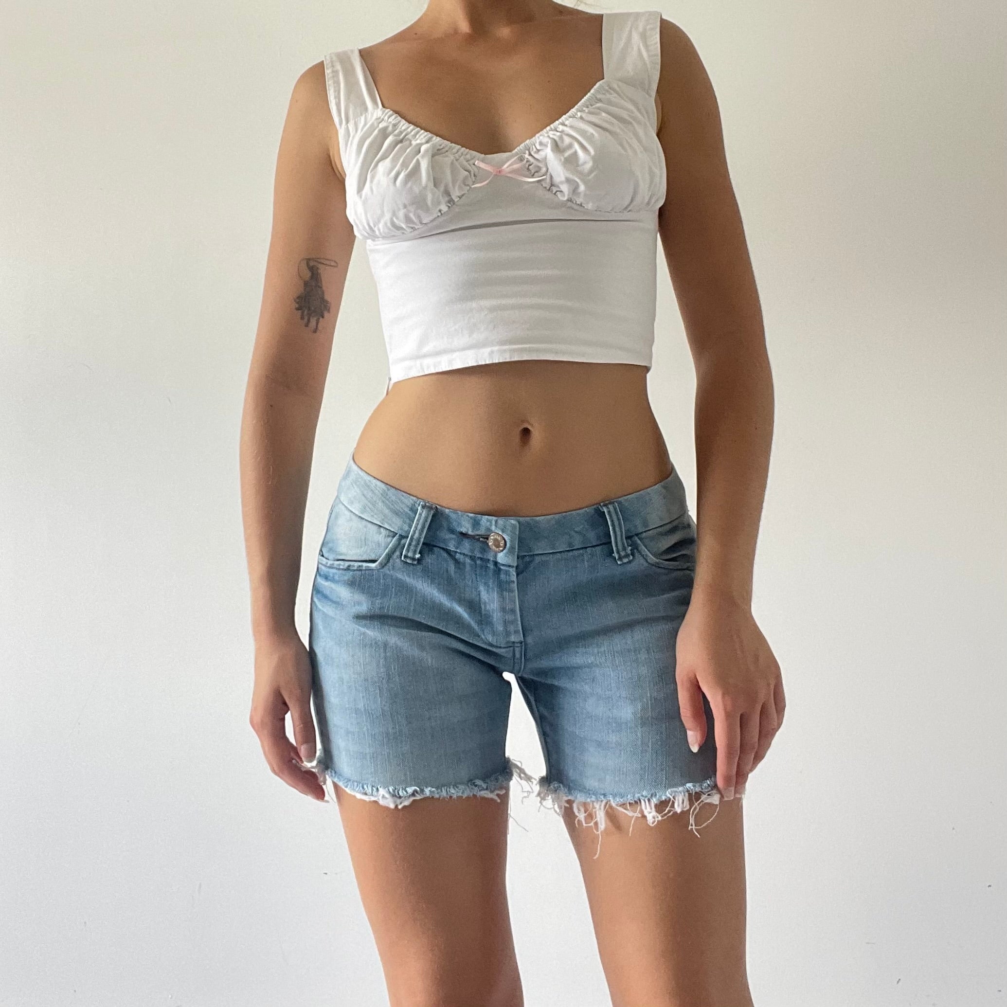 Micro Mini Denim Shorts | S
