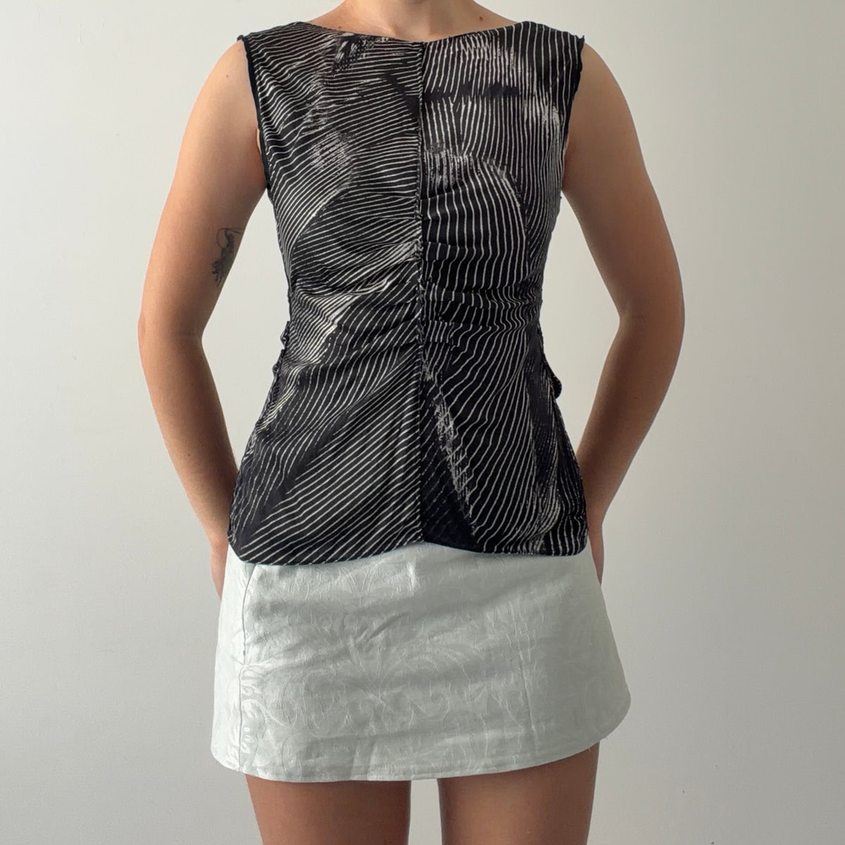 Silk Scoop Ruched Cami | S