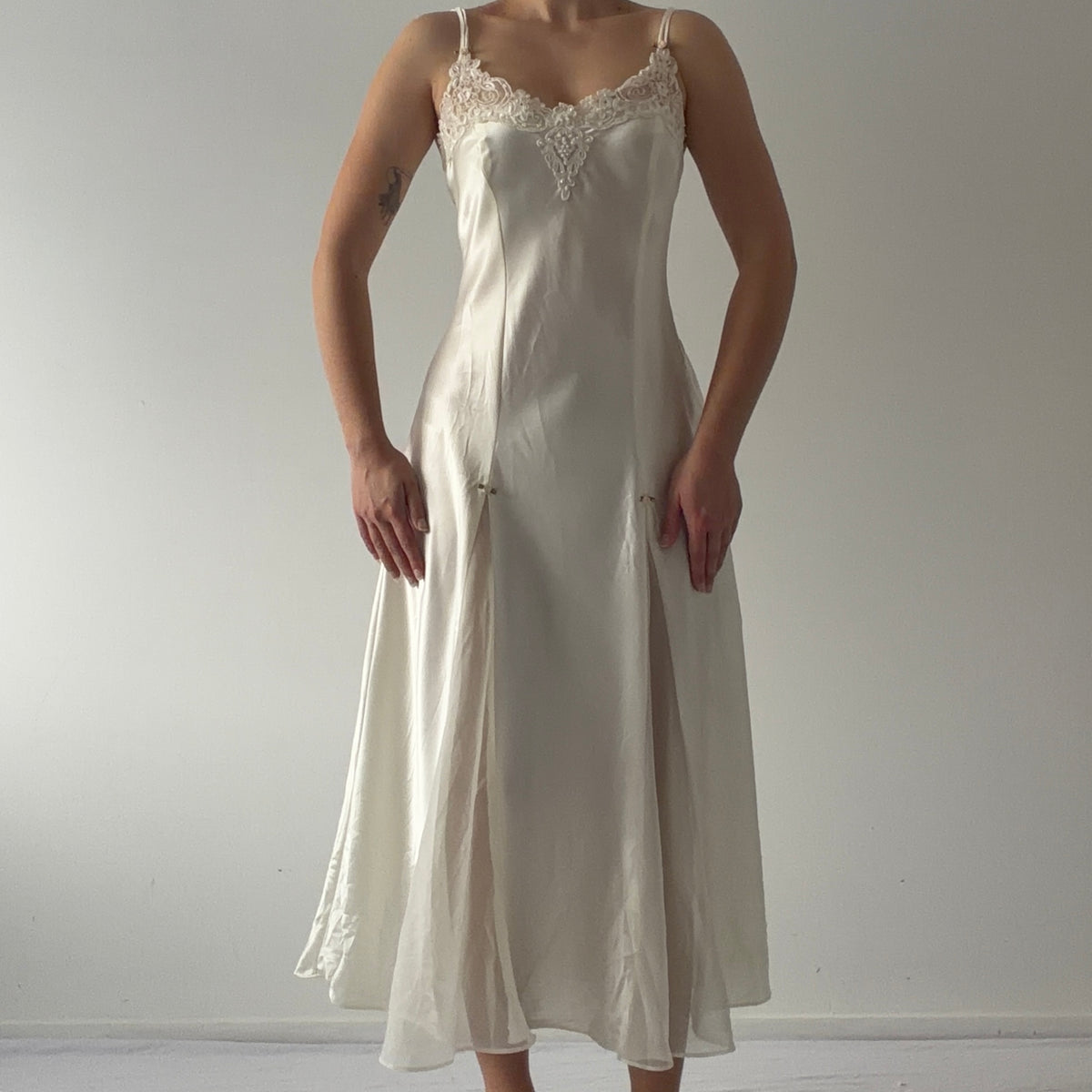 California Dynasty Satin Slip Dress | L