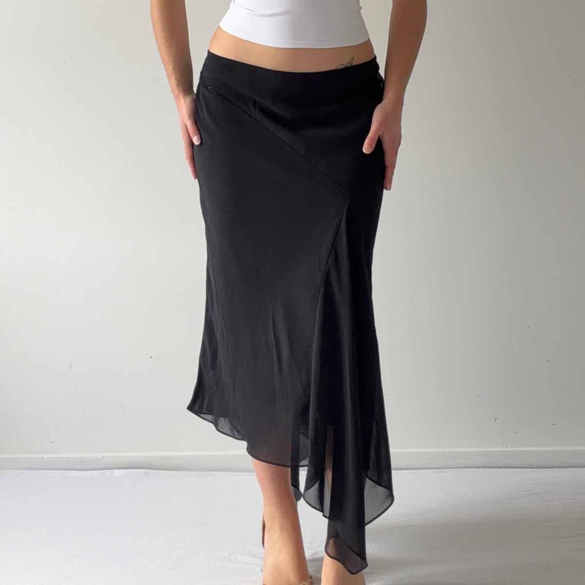 Reitmans Asymmetric Midi Skirt | M-L