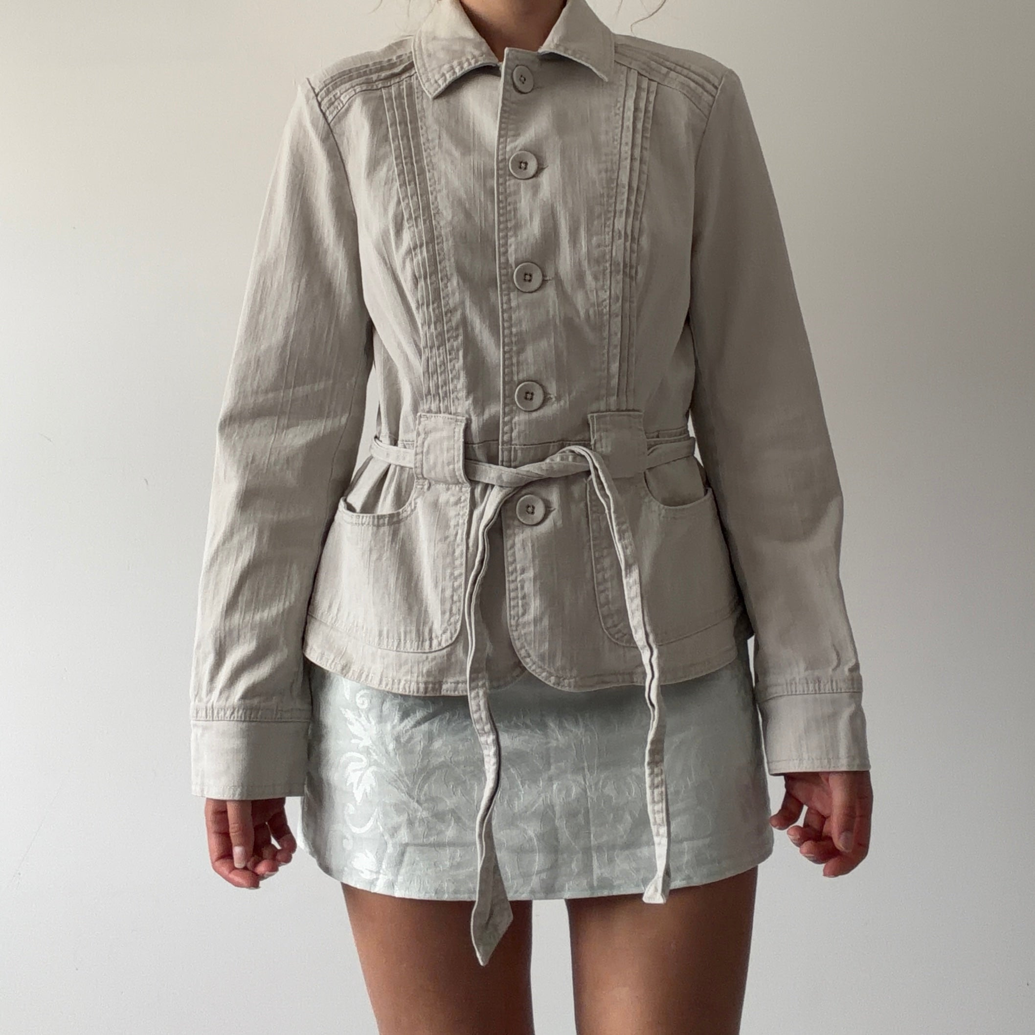 Jacqui E Button Canvas Jacket | 8-12